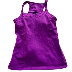 Athleta Tank Top with Bra Shelf, Purple. Size M.